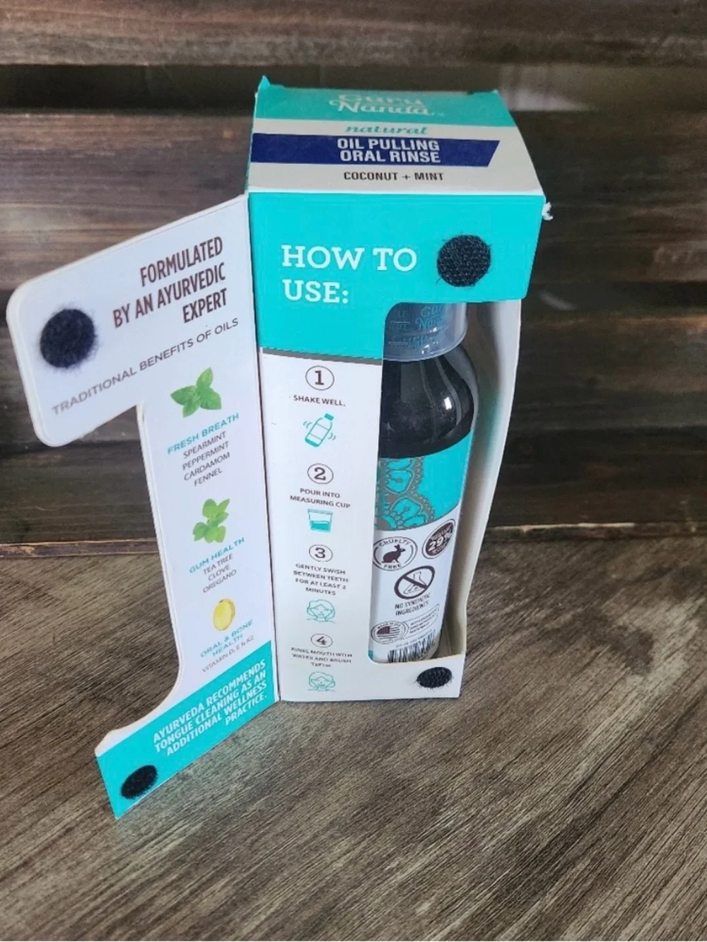 NEW GuruNanda Natural Whitening Pulling Oil w/ Coconut & Farmed Mint Peppermint